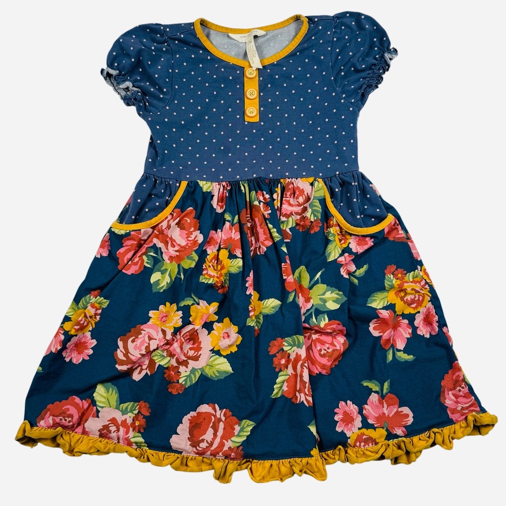 Matilda Jane Joanna Gaines You Belong Dress Girls Size 6 Floral Ruffle